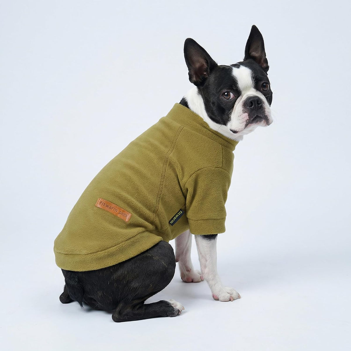Fitwarm 3 Pack Classic Fleece Dog Sweater - XX-Large / Black-Olive-Cream - image 2