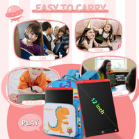 [2 Pack] Genialba LCD Writing Tablet 10-Inch Colorful Doodle Board - Red / 12 Inch / 1 - image 4