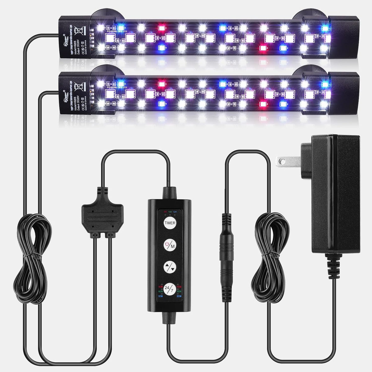 hygger Dual-Channel Controller Submersible Aquarium LED Light - 2
