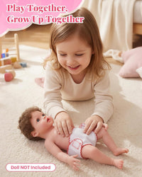 BABESIDE 6 reusable baby doll diapers in assorted prints for 12 to 15 inch dolls - view 2