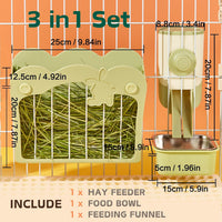 Rabbit Hay Feeder, Hay Rack for Bunny Guinea Pig Chinchilla - Green - image 2