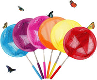Kids Telescopic Butterfly Fishing Nets for Kids Catching Insect Net - 6 Pack