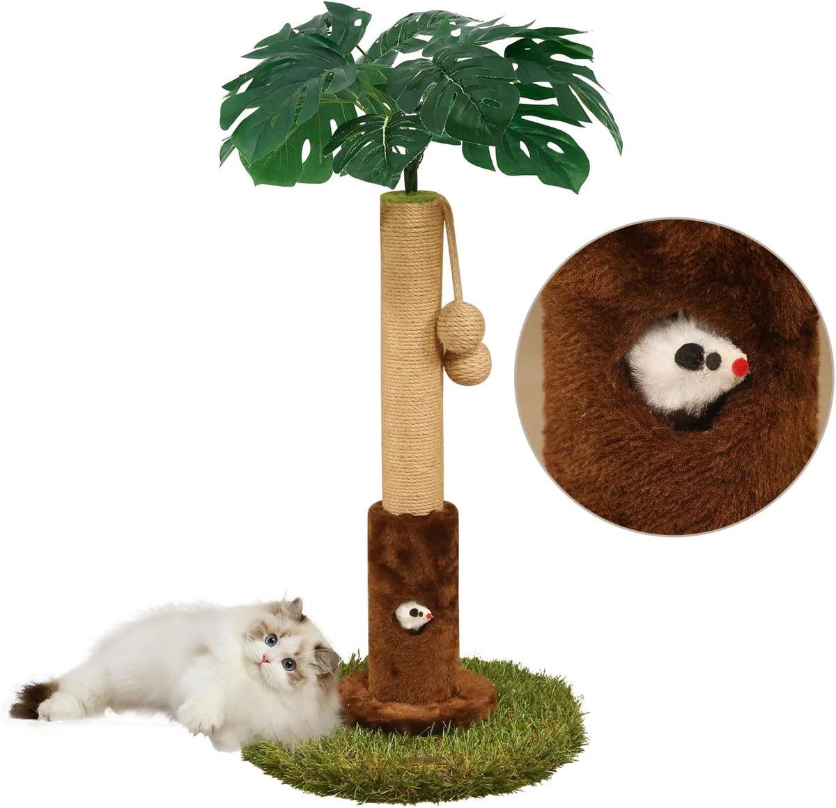 35" inch Cat Scratching Post - 24.8-Brown / 24.8in