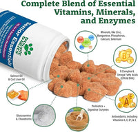 Doggie Dailies Senior Essentials Multivitamin for Dogs Soft Chews | Advanced Dog Multivitamin | Nutritional Support for Joints, Skin & Coat, Digestion, and the Immune System | Bacon Flavor | 120 Count