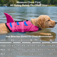 Fragralley Shark Dog Life Jacket - Medium / Pink-Wave Shark - image 3