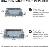 WNPETHOME Dog Beds for Large Sized Dogs, Washable Orthopedic Dog Couch Sofa Bed with Waterproof Lining & Non-Skid Bottom for Pet Sleeping
