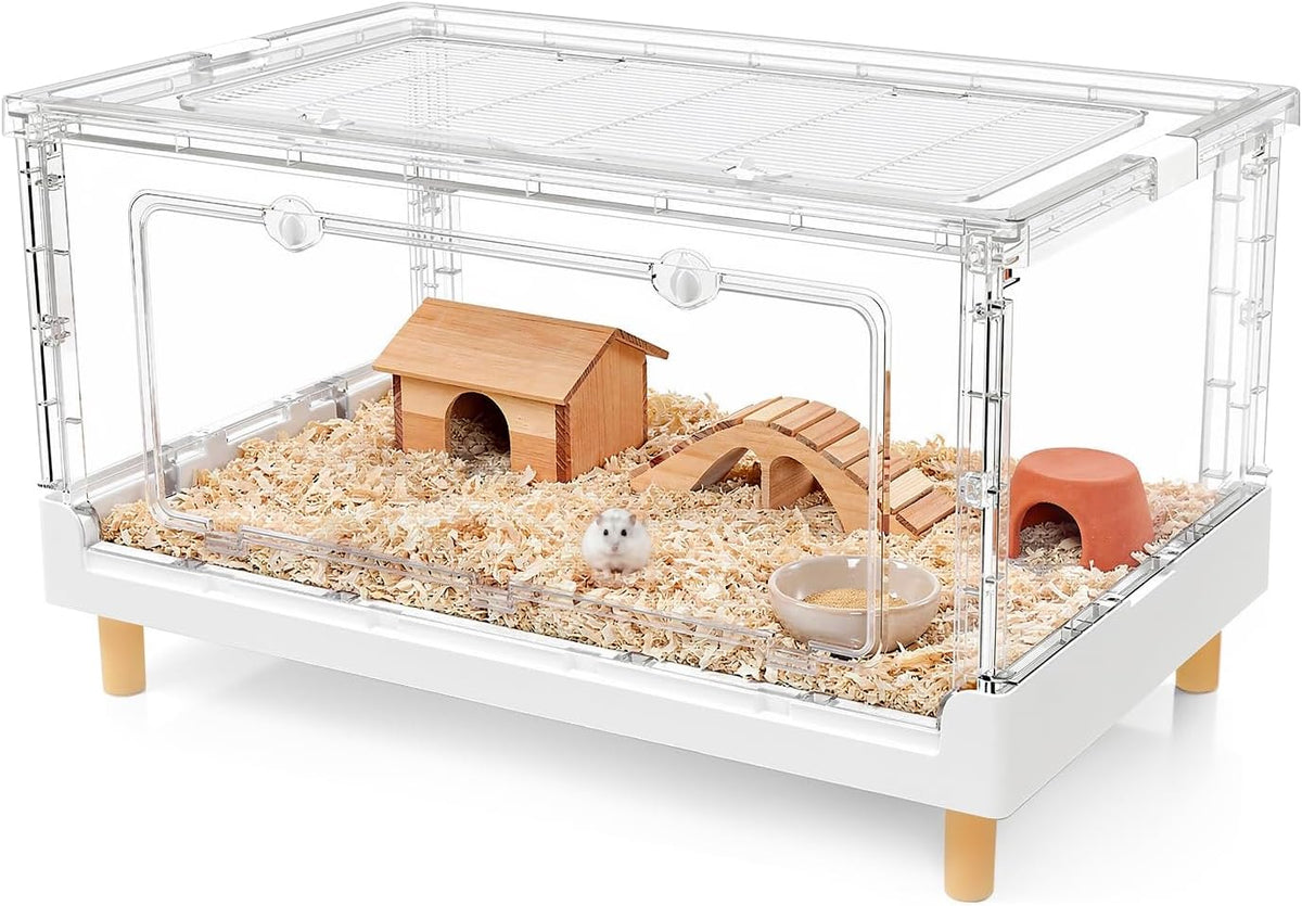 Hamster Cage15.4 High Panoramic Clear Syrian Playhouse – Essentials for Small Pets - Low (13.4" H)