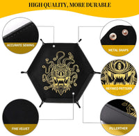 Grajar 2 Pcs Portable Folding Dice Rolling Tray Set for RPG DND Table - Beholder - image 2