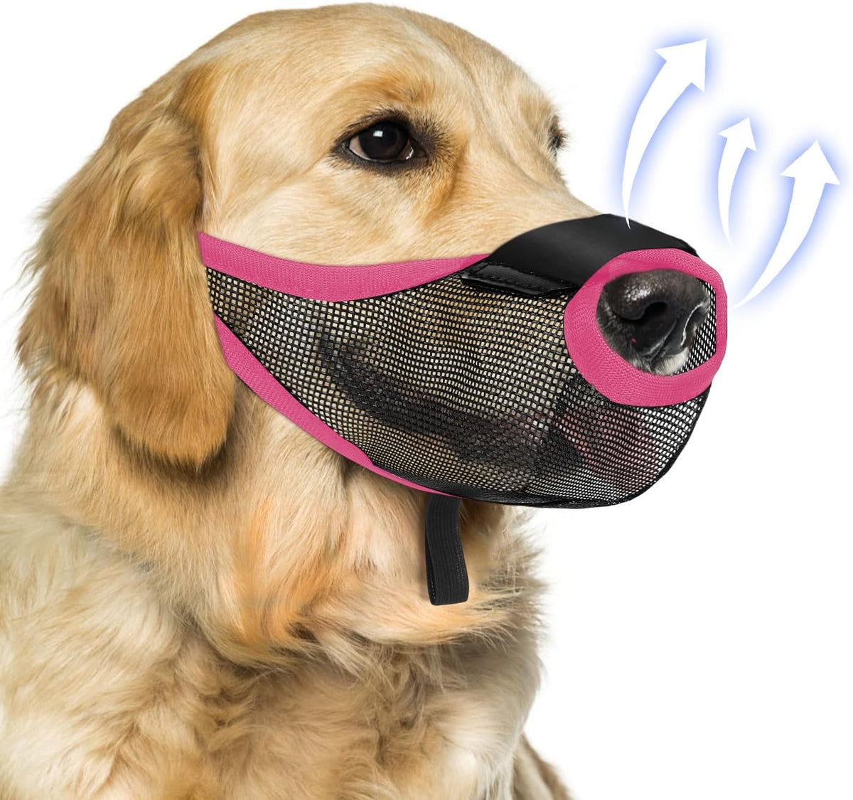 Dog Muzzle, Soft Air Mesh Muzzles for Medium Sized Dogs - Pink / S