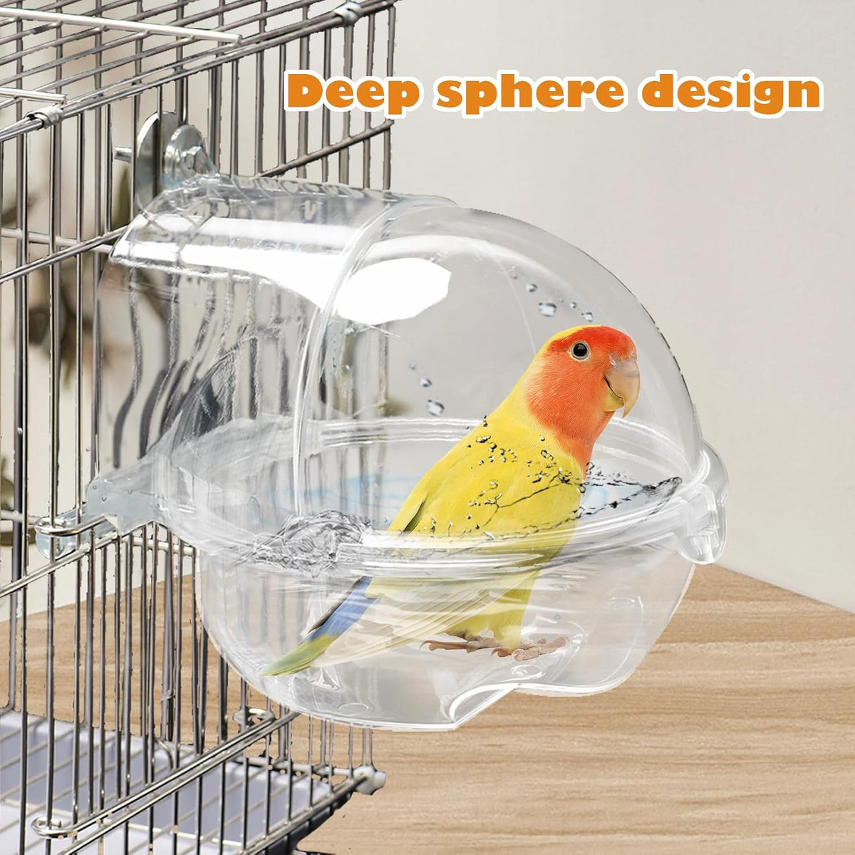 Acrylic Bird Cage Bath Box - 【1Pcs】 / 【White：1PcsType2】 - image 3