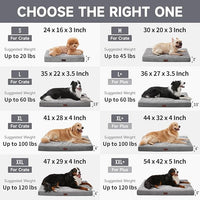 OhGeni Orthopedic Waterproof & Machine Washable Dog Bed for Medium Large Pets, Suitable for Crates, 25D Egg Crate Foam, Non-Slip Bottom & Removable Cover, Invisible Zipper, 35 Inches(Black)