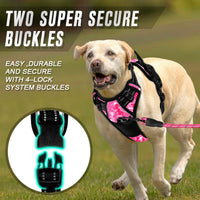 BARKBAY Dog Harness No Pull for Large Dogs Front Back Clips - Large(Chest:24.5-32.5") / Pink Camo - image 4