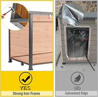 Aivituvin Extra Large Dog House Outdoor Heated Dog Kennel with Insulation Liner for Winter Strong Iron Frame Insulated Dog Cage with Heater,59"