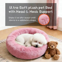 Comfort Donut Dog Bed, Ultra-Soft Pet Bed with Neck Support - 36''Lx36''Wx8''Th / Rubber Red - image 2