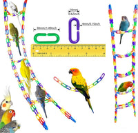 200Pcs Black C-Clips Plastic Chain Links for Birds & Small Pets – Essentials for Birds - Rainbow / 600Pcs - image 2