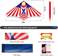 Kite, Large Delta Kites for Kids and Adults - Red-1 - image 2