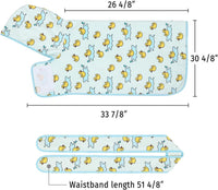 HDE Hooded Dog Bathrobe Quick Dry Towel Wrap for After Bath White - X-Large / Rubber Duck Puddles - image 2