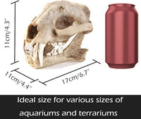 Aquarium Décor Cave Decorations Fish Hideout Betta Tarantula Reptile Snake for Terrarium Ornament Dinosaur Animal Skull Large Bones Halloween