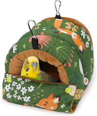 Wontee Bird Nest House Winter Warm Snuggle Hut Bird Bed Hanging - Small / Green - image 4