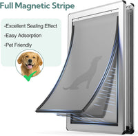 [Parab House] Full Seal-Flaps XL Dog Door for Doors - Silvery White / X-Large - image 4