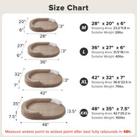 JOEJOY XL Orthopedic Dog Beds Large Sized Dog - Brown / L(36"x 27"x 6") - image 2
