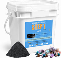 KomeStone 6 lb rock tumbler grit and polish refill kit in 4 bottles - view 4