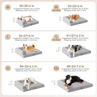 EHEYCIGA Orthopedic Dog Bed Medium Size, Memory Foam Dog Bed - Grey / 30.0"L x 20.0"W x 6"Th - image 2
