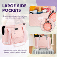 Pawaboo Dog Purse Carrier for Small Dogs with Pocket - B-Pink - image 4