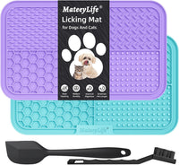 MateeyLife Lick Mat for Dogs & Cats - Purple&Cyan / 9.9'' × 6''