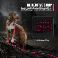 Long Dog Leash Reflective Rope Training Lead 15ft 30ft 50ft Check Cord – Essentials for Dogs - Pink / 30ft x 3/8inch - image 4