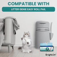 BrightOn, 75 Litter Bag Refill Bags for Genie Easy Roll Litter Bin, Ultimate Odor Control, - Lemon 75 Bags - image 4