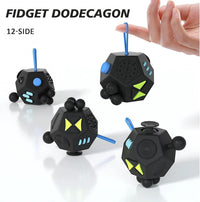 Fidget Dodecagon-12 Sided Fidget Toy Cube for Kids - A5 Black - image 2