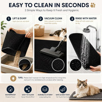 Cat Litter Mat, 30" x 22" Extra-Large - Black / 30x22in - image 4
