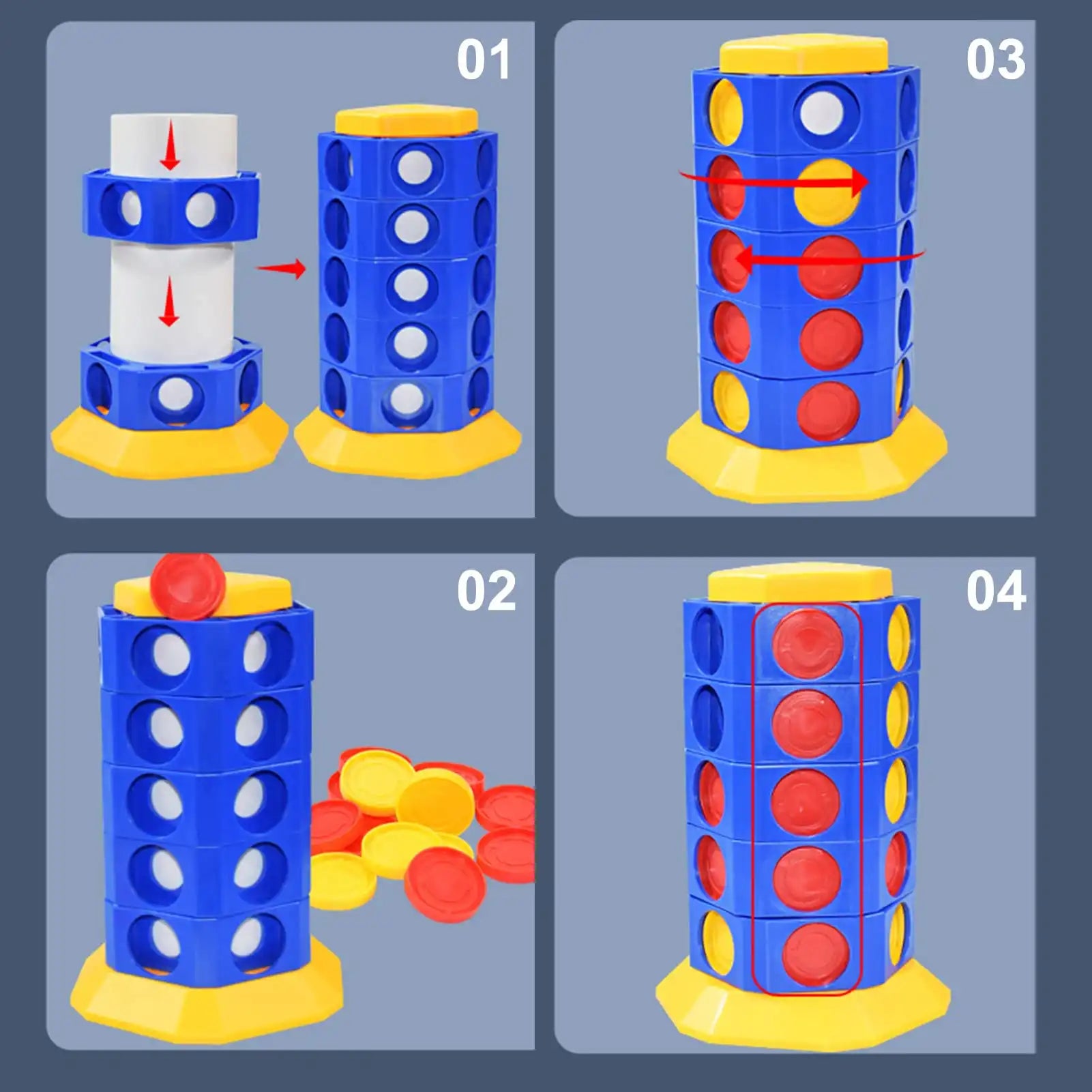 MEACAOFG Children's Educational Rotating Chess