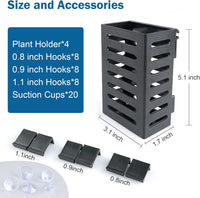 Aquarium Plant Holder 4 PCS Aquatic Plant Pot – Essentials for Fish - Black - image 3