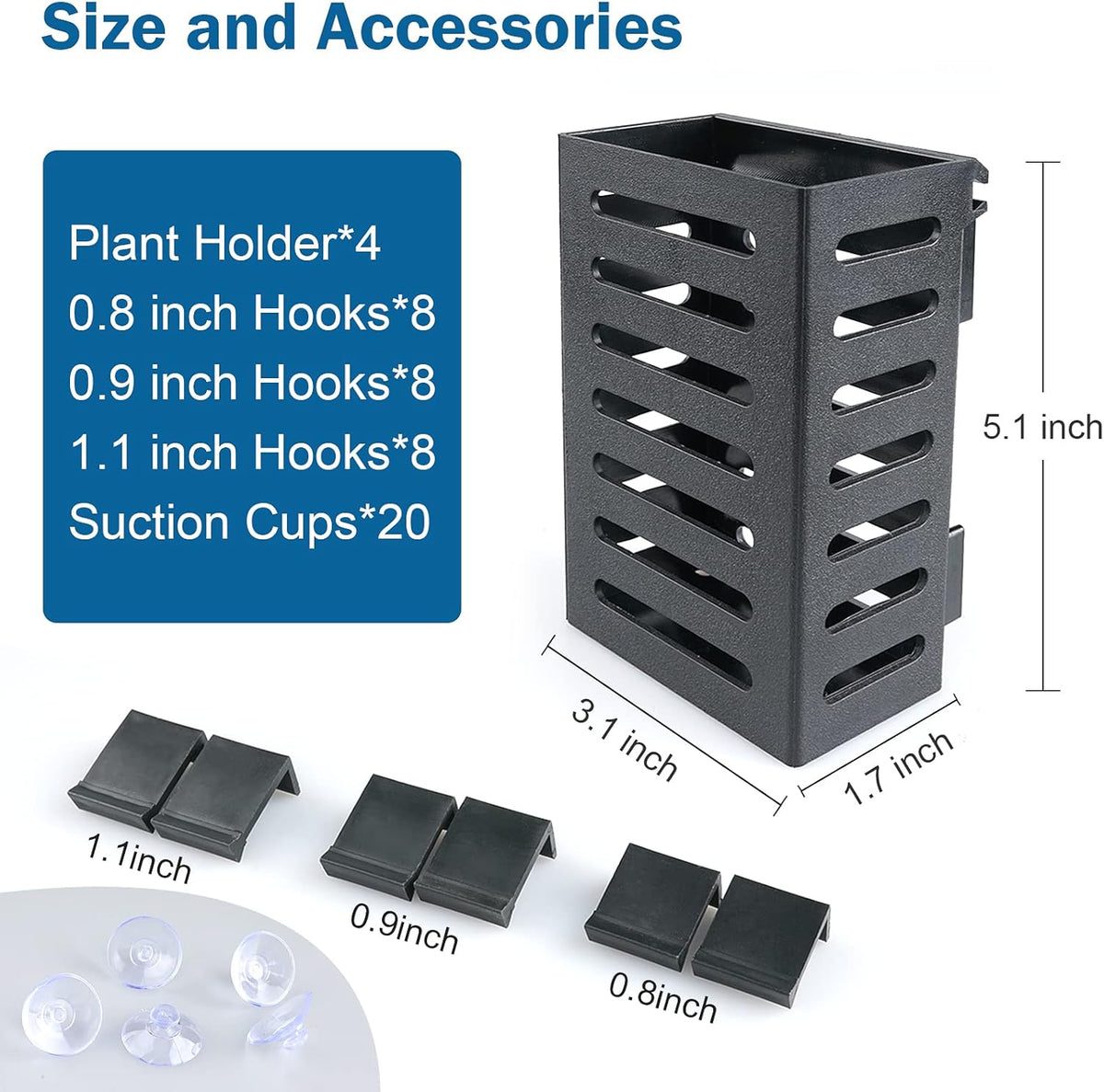 Aquarium Plant Holder 4 PCS Aquatic Plant Pot – Essentials for Fish - Black - image 3