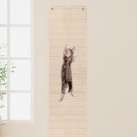FHTONGE 71x15.8" Thickened Cat Wall Climbing Carpet with 16 Fixed - Oatmeal Color / 71x15.8"(180x40cm)
