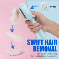Cat Brush for Indoor Cats for Shedding, Dog Brush - Light Blue - image 3