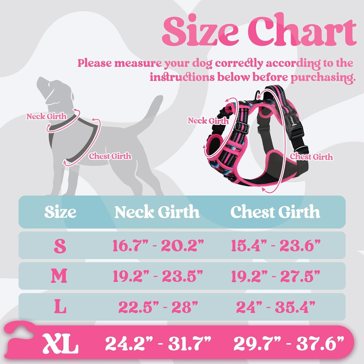 rabbitgoo Dog Harness for Large - Mountain Rose / X-large - image 2