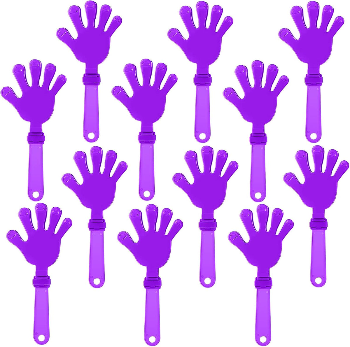 ZCYSRLQIN 12 pack hot pink plastic hand clappers noisemakers, 7.5 inch - view 3
