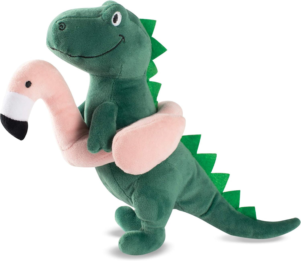 Fringe Studio Dog Plush Pet Toy with Squeaker - Pool Time Rex
