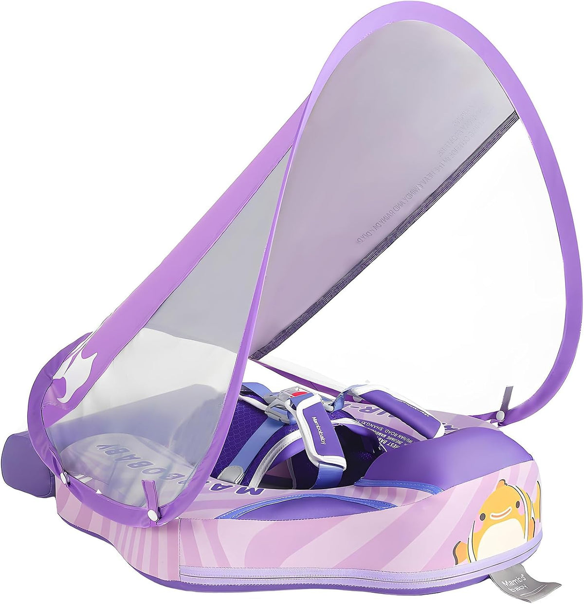 Mambobaby Float with Canopy Size Improved Non Inflatable Infant Baby - Clown Fish Purple