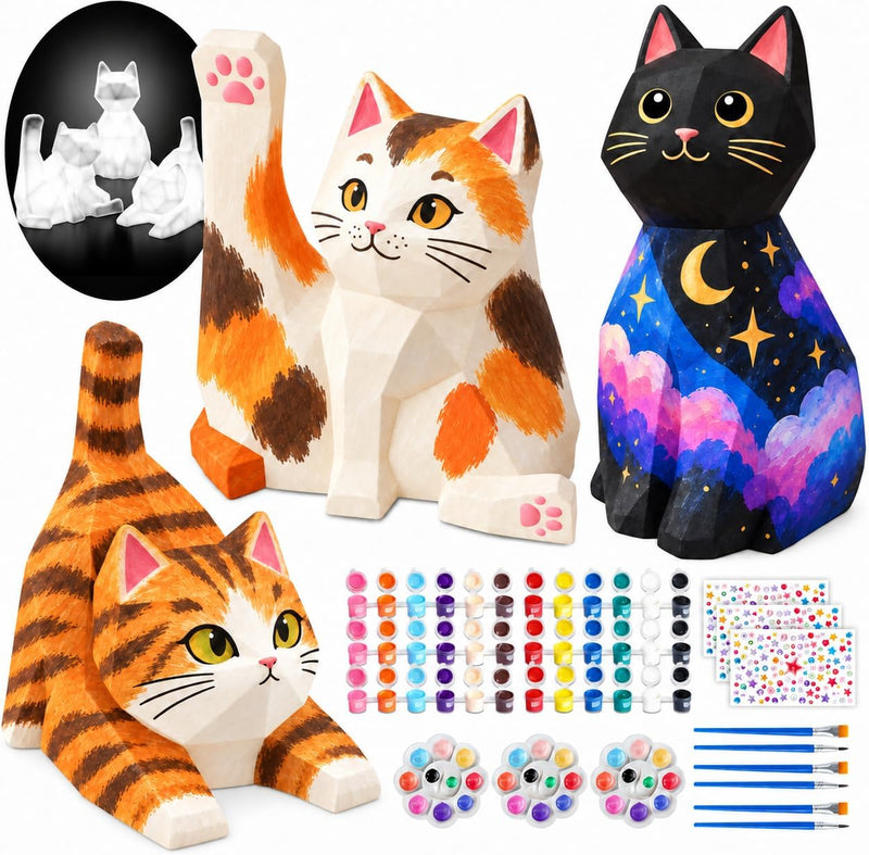 Goodyking Paint Your Own Cat Lamp Kit - Cat 3pcs