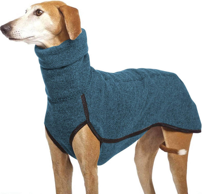 Esobo Fleece Dog Apparel Winter Warm Dog Coat Doggie Turtleneck Cozy - Lake blue / XX-Small