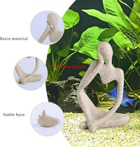 Minimalist Thinker Statue, Fish Tank Decor - Left Thinking - image 4