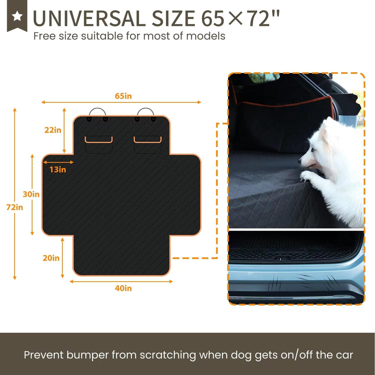 NESTROAD SUV Cargo Liner for Dogs - Black / Standard - image 3