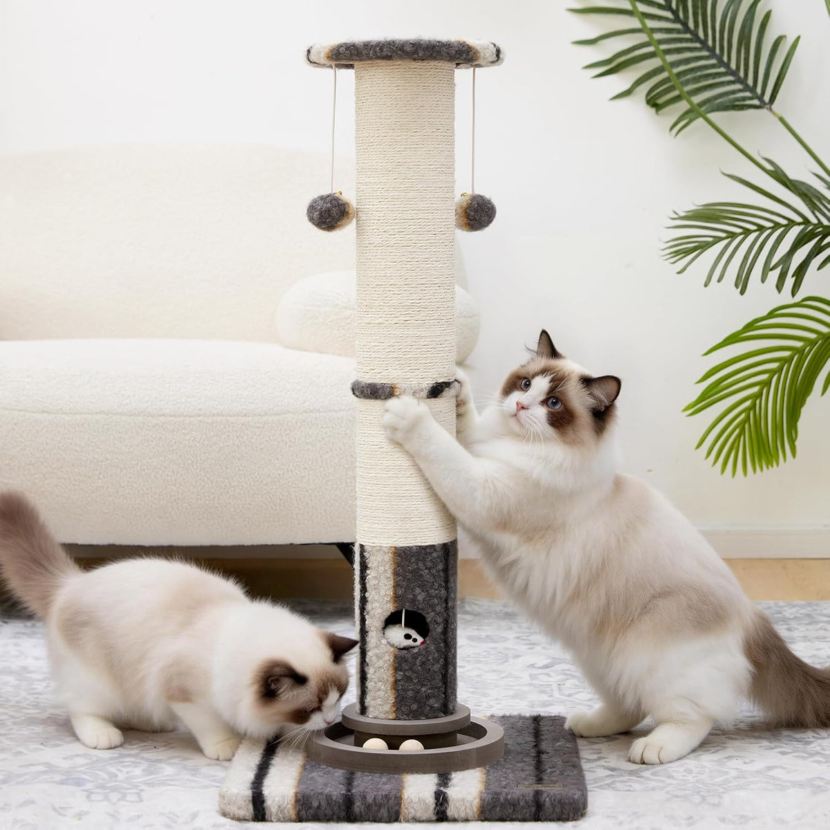 34" Tall Cat Scratching Posts - Grey