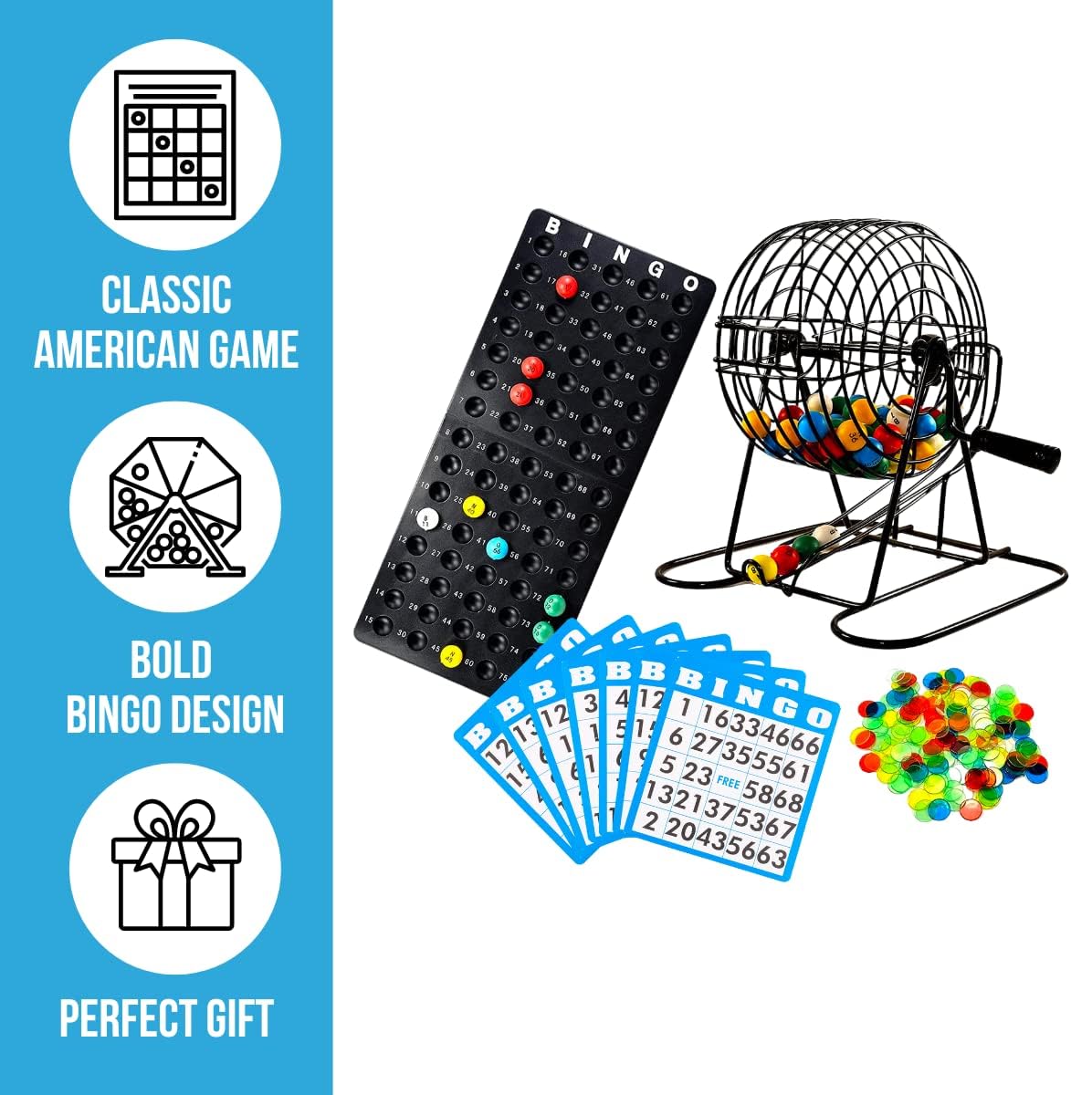 Regal Games Deluxe Bingo Game Set with Cage, Board, Balls - Deluxe 18 Card - image 2