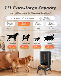 Automatic Dog Feeder for Large Breed, Elevated Stand - Standard - image 2