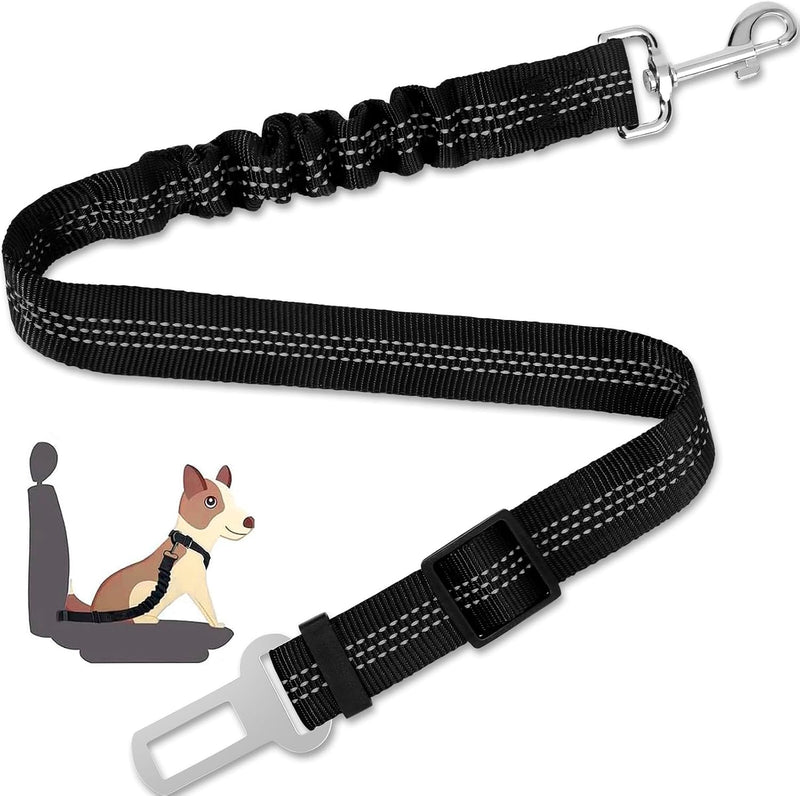 Dog Set Belt for Car Adjustable Dog Seatbelts for Vehicle – Essentials for Dogs - Black / 1